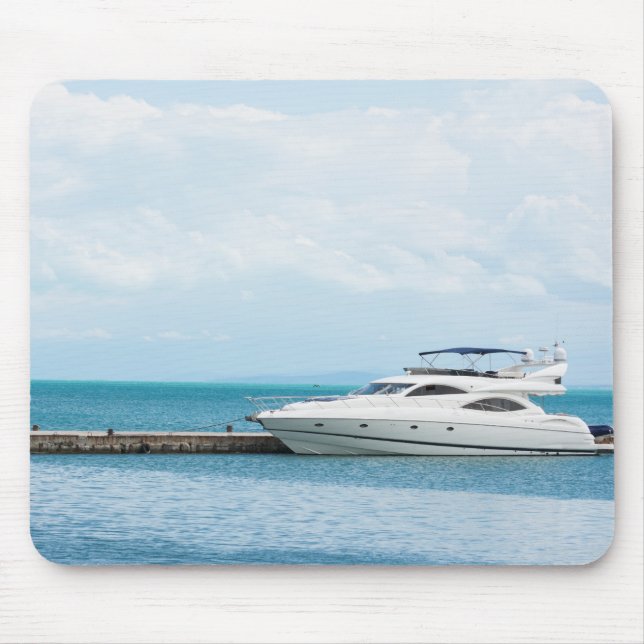 Yacht at mooring mouse mat (Front)