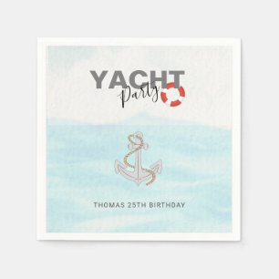 Yacht Boat Cruise Birthday Party Napkin