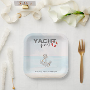 Yacht Boat Cruise Birthday Party Paper Plate