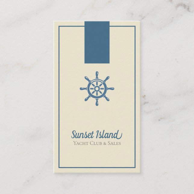 Yacht, Boat Sales Club Business Card (Front)