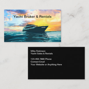 Yacht Broker And Boat Rentals Business Cards