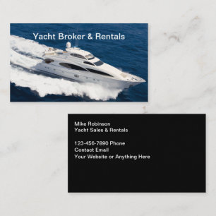 Yacht Broker And Marine Services Business Cards