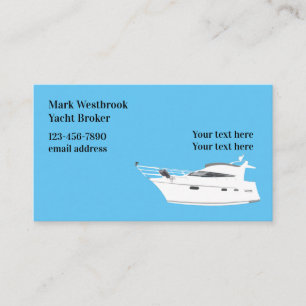 Yacht Broker Modern Business Cards