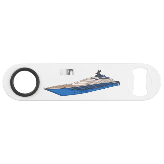 Yacht cartoon illustration (Front (Horizontal))