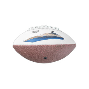 Yacht cartoon illustration  american football