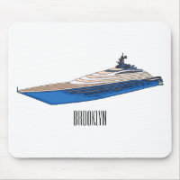 Yacht cartoon illustration 