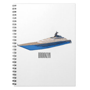 Yacht cartoon illustration notebook
