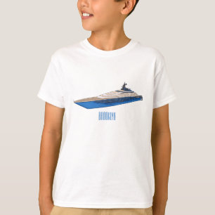 Yacht cartoon illustration  T-Shirt