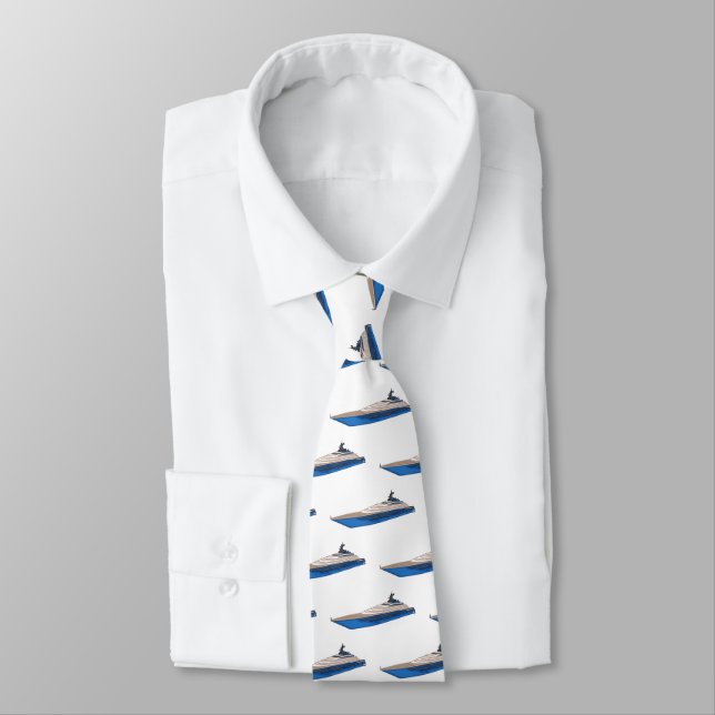 Yacht cartoon illustration  tie (Tied)