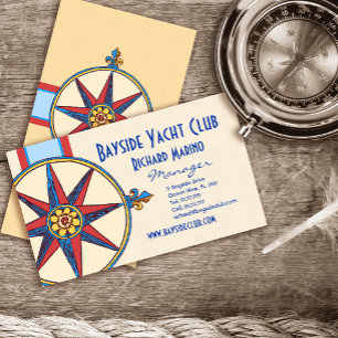 Yacht Club, Sailing Club, Marina, Nautical Shop Business Card