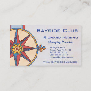 Yacht Club, Sailing Club, Marina, Nautical Shop Business Card