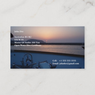 Yacht Crew Business Card