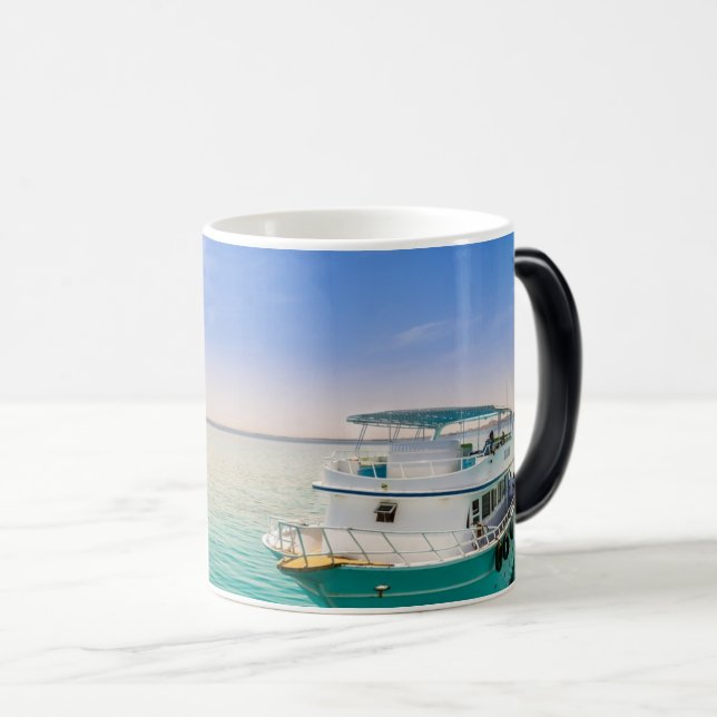 Yacht Cruises Boat Ocean Travel Sailing Adventure Magic Mug (Front Right)