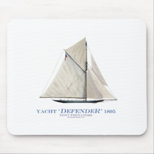 yacht defender 1895 mouse mat