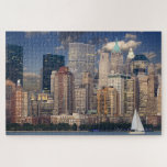 Yacht Hudson New York City Manhattan Skyline USA Jigsaw Puzzle<br><div class="desc">This travel themed design features the New York City skyline with a yacht on the Hudson River #newyork #newyorkcity #nyc #hudsonriver #manhattan #urban #cute #skyline #skyscraper #nyc #usa #america #unitedstatesofamerica #unitedstates #panorama #travel #tourism #landscape #yacht #sailing #modern #holidaygift #holidaygifts #gift #gifts #puzzle #puzzles #jigsaw #jigsawpuzzle #fun #games</div>
