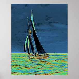 Yacht 'Idler' Races for America's Cup 1901 Poster