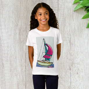 Yacht In Full Sail Girls T-Shirt