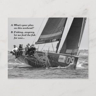 Yacht meme postcard
