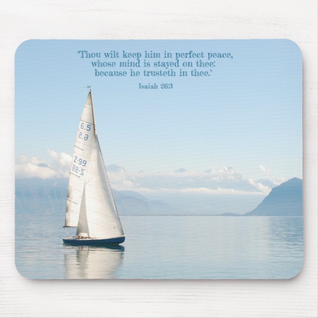 Yacht on Calm Waters  Mouse Mat (Front)