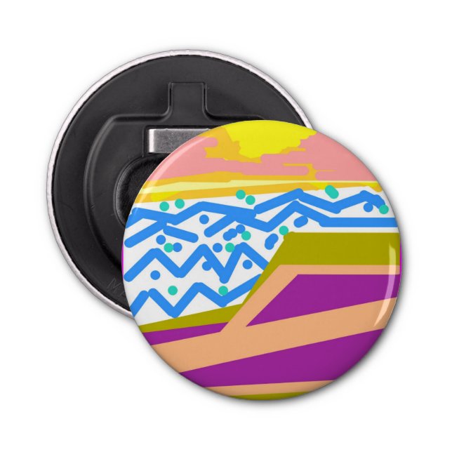 Yacht on Pink  Bottle Opener (Front)
