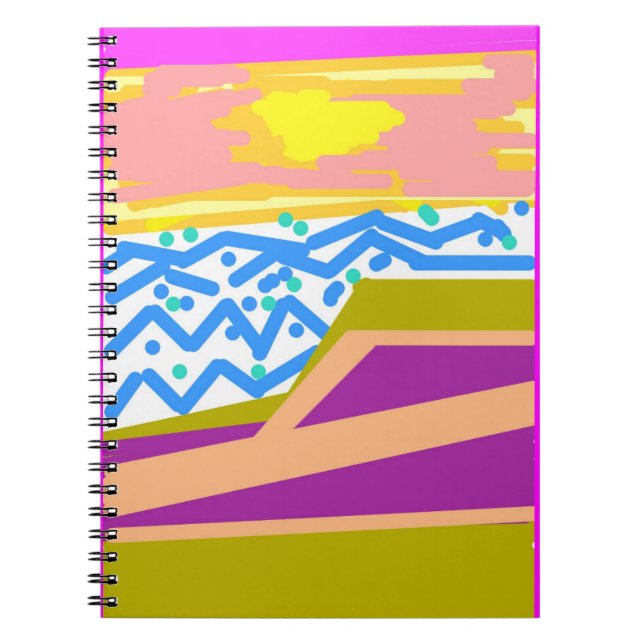 Yacht on Pink  Notebook (Front)