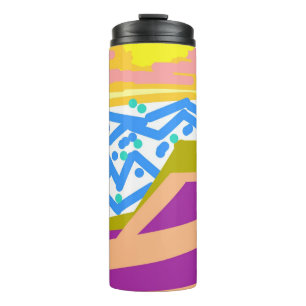 Yacht on Pink Thermal Tumbler