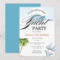 Yacht Party Boat Cruise Ship Invitation