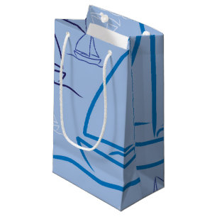 Yacht pattern small gift bag