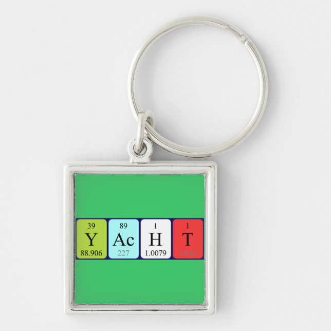 Yacht periodic table keyring (Front)