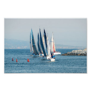 Yacht Race - Marina Del Rey, CA Photo Print