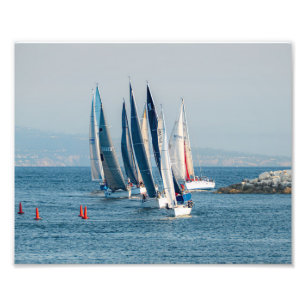 Yacht Race - Marina Del Rey, CA Photo Print
