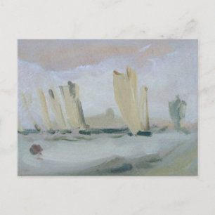 Yacht Racing on the Solent, previously attributed Postcard