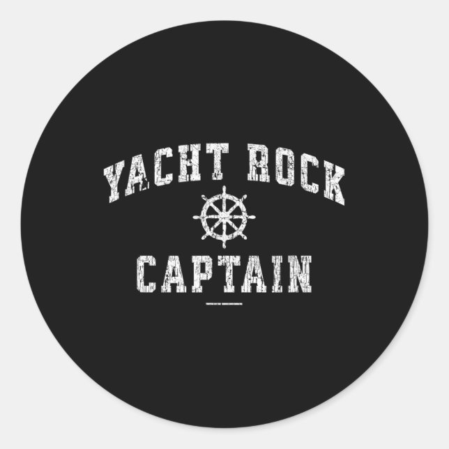 Yacht Rock Captain  Classic Round Sticker (Front)