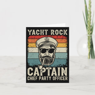 Yacht Rock Captain Pontoon Boat Party Sailor Boati Card