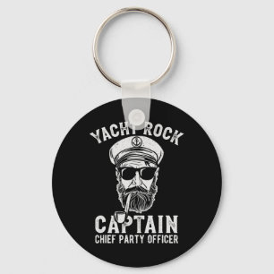 Yacht Rock Captain Pontoon Boat Party Sailor Boati Key Ring
