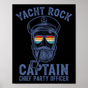 Yacht Rock Captain Pontoon Boat Party Sailor Boati Poster