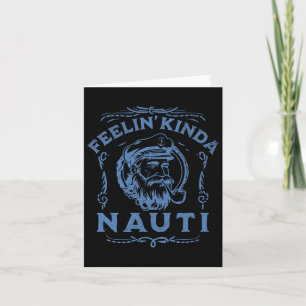 Yacht Rock Party Nauti Motor Boat Captain Love Mot Card