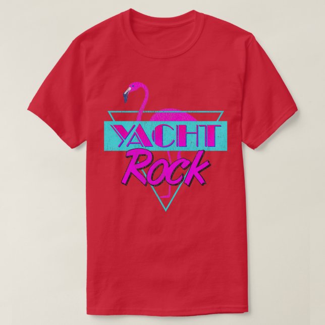 Yacht Rock Retro Flamingo T-Shirt (Design Front)
