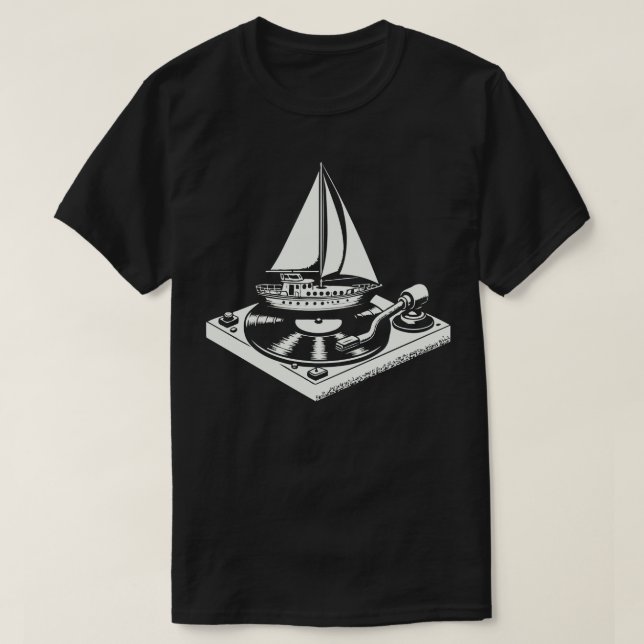Yacht Rock Vinyl Lover T-Shirt (Design Front)