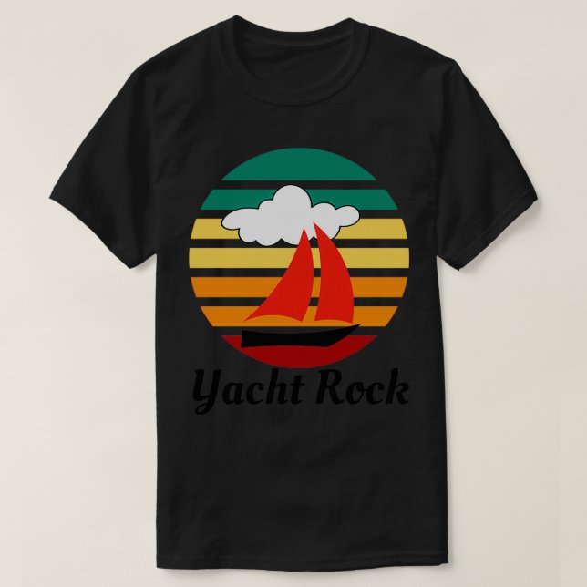 Yacht Rock White Design T-Shirt (Design Front)