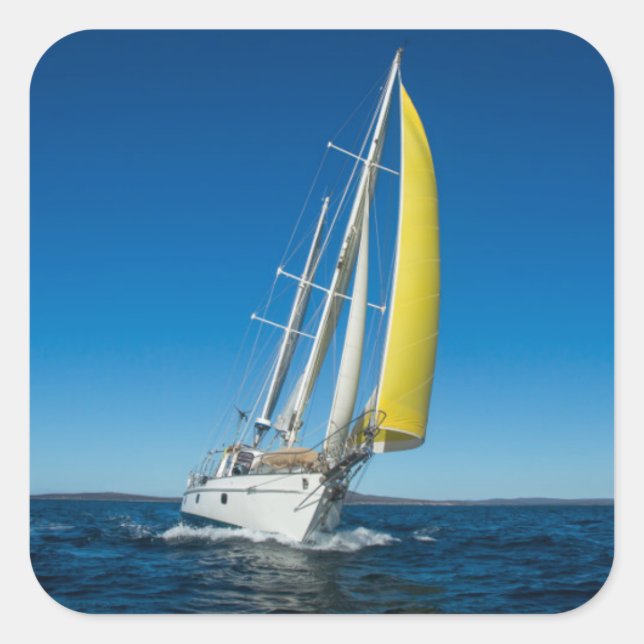 Yacht Sailing | South Australia Square Sticker (Front)