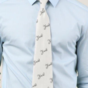 Yacht Script Typography Stylish Tie