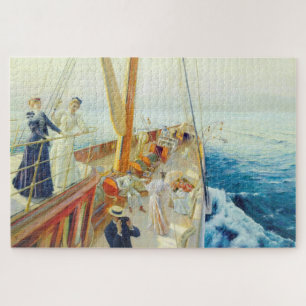 Yachting in the Mediterranean (by J.L. Stewart) Jigsaw Puzzle