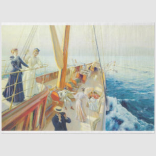 Yachting in the Mediterranean (by J.L. Stewart) Tissue Paper