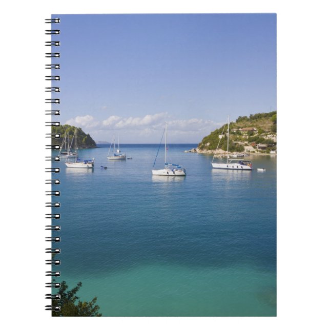 Yachts at anchor, Lakka, Paxos, Greece Notebook (Front)