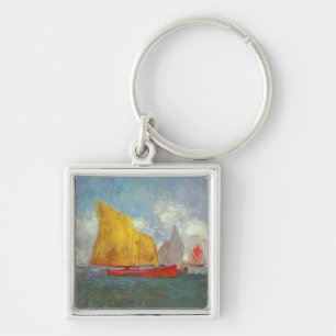 Yachts in a Bay Key Ring