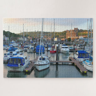 Yachts in marina, Dover, Kent, England Jigsaw Puzzle