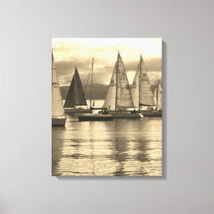 Yachts in Rothesay Bay, Scotland. Canvas Print