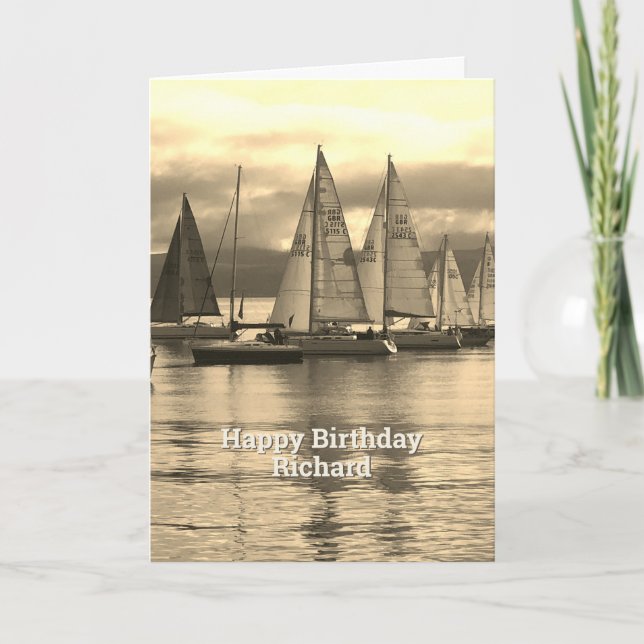 Yachts in Rothesay Bay, Scotland. Card (Front)