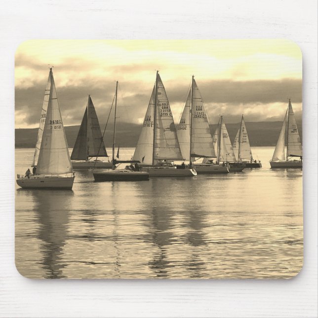 Yachts in Rothesay Bay, Scotland. Mouse Mat (Front)